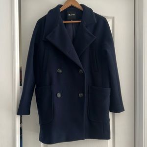 Madewell navy color wool coat